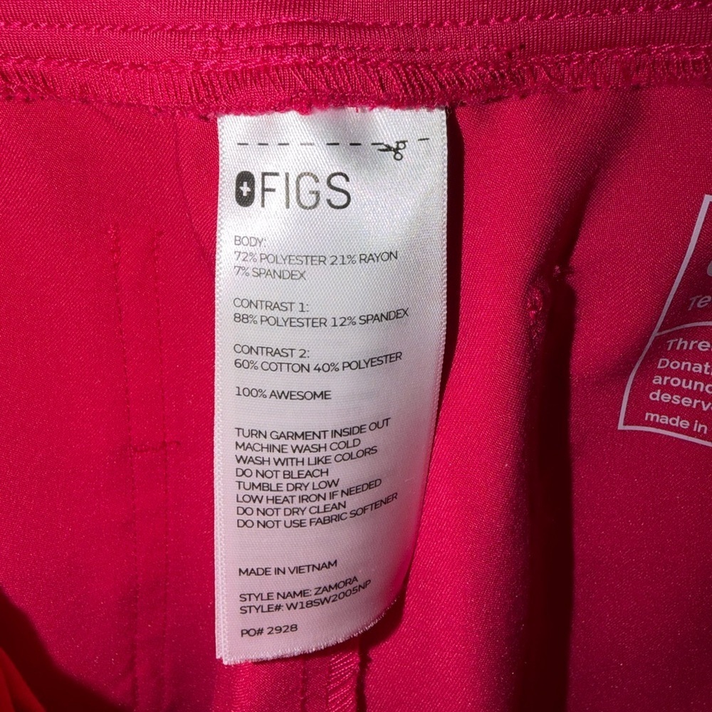 FIGS Women's Ultra Rose Zamora™ - Medium Petite Jogger Scrub Pants - Picture 6 of 9